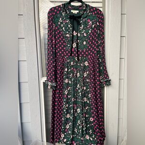 Boden Green and Pink Dress.